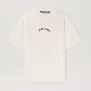 BACK CURVED LOGO SLIM TEE OFF WHITE BL