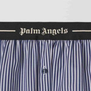 CLASSIC LOGO STRIPED SHORTS NAVY BLUE –