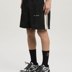 CLASSIC LOGO TRACK SHORTS BLACK OFF WHIT